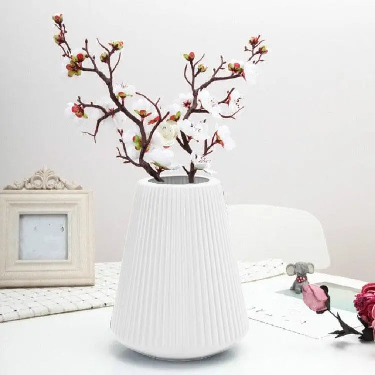 Decorative Wet and Dry Flower Vases for Creative Home Furnishings - Milk White - Home & Garden > Decor > Vases & Table