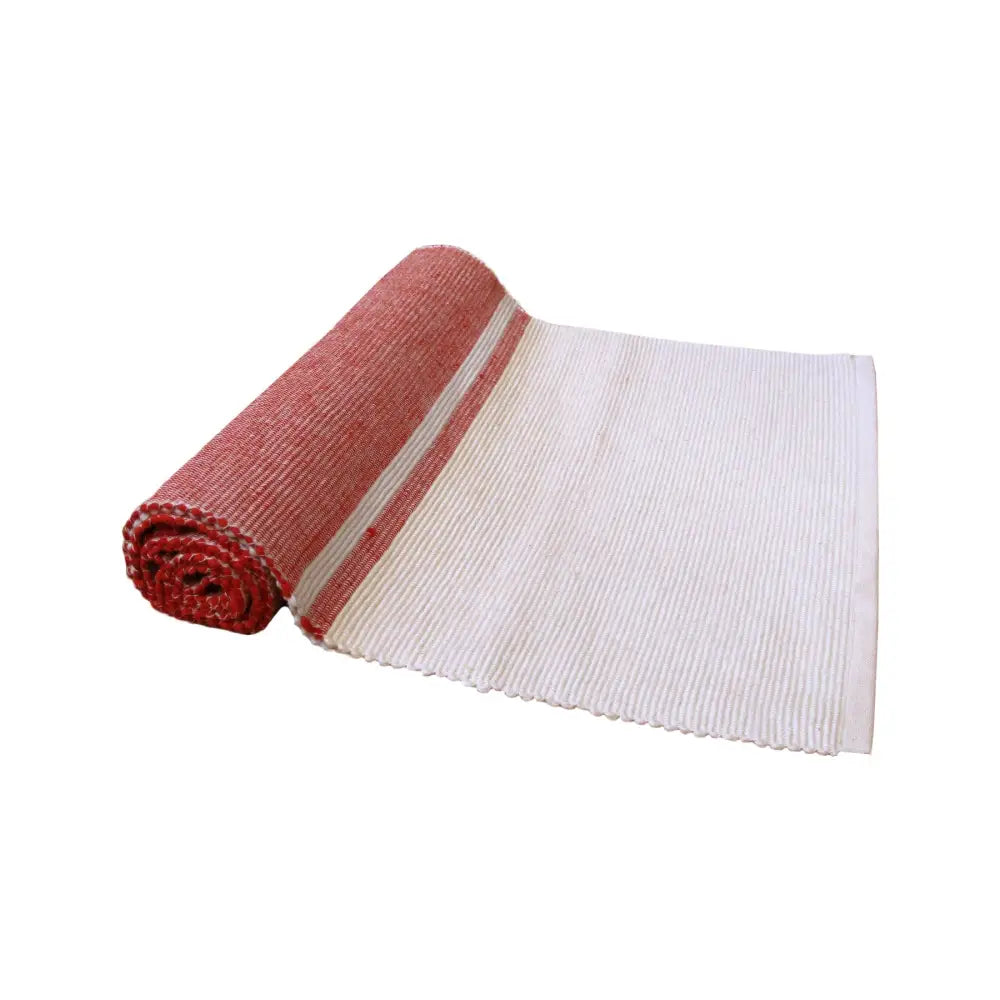 Delta 100% Cotton Ribbed Red Table Runner 34 x 150 cm - Home & Garden > Kitchenware