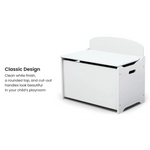 DELTA CHILDREN Deluxe Toy Box Kids Furniture Chest Bedroom Wooden Storage White - Baby & Kids > Kid’s Furniture
