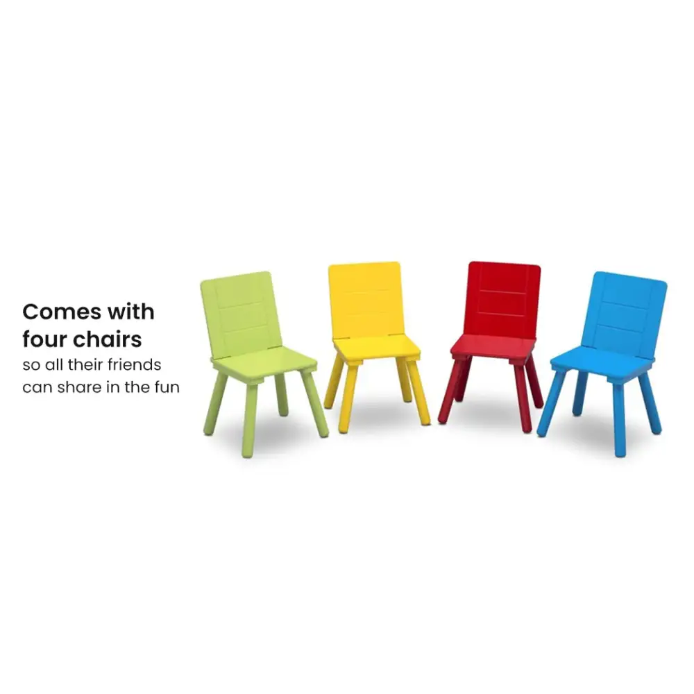 DELTA CHILDREN Kids Premium Table and Chairs Play Furniture Set Wooden Wood - Baby & Kids > Kid’s Furniture