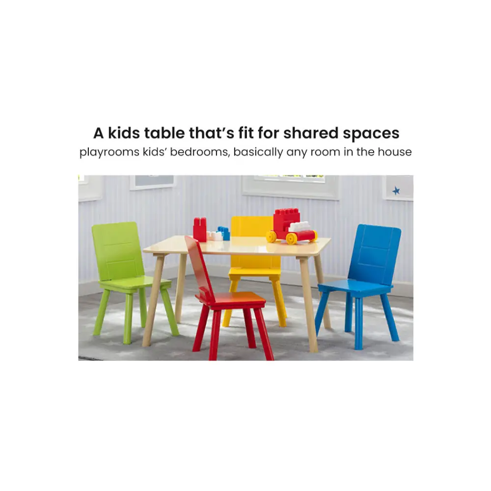DELTA CHILDREN Kids Premium Table and Chairs Play Furniture Set Wooden Wood - Baby & Kids > Kid’s Furniture