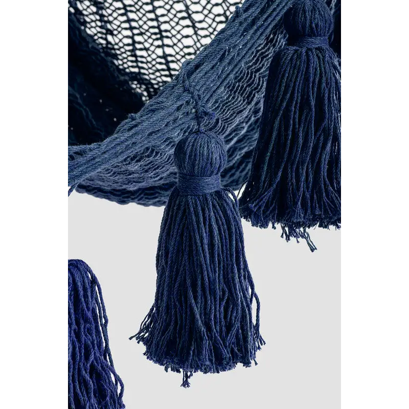 Deluxe Extra Large Mexican Hammock Chair in Outdoor Cotton Colour Blue - Home & Garden > Hammocks