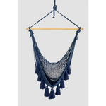 Deluxe Extra Large Mexican Hammock Chair in Outdoor Cotton Colour Blue - Home & Garden > Hammocks