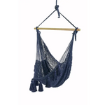 Deluxe Extra Large Mexican Hammock Chair in Outdoor Cotton Colour Blue - Home & Garden > Hammocks
