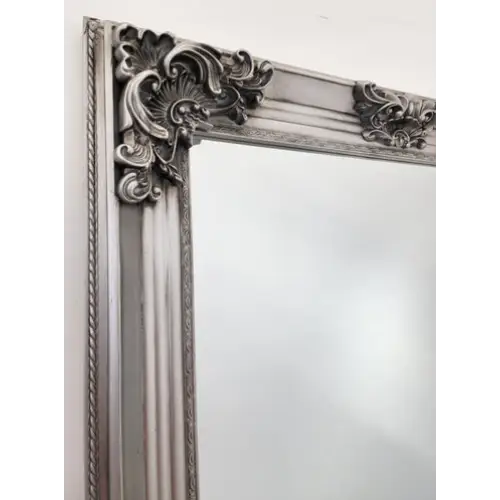Deluxe French Provincial Ornate Mirror - Antique Silver - 90cm x 170cm - Home & Garden > Decor