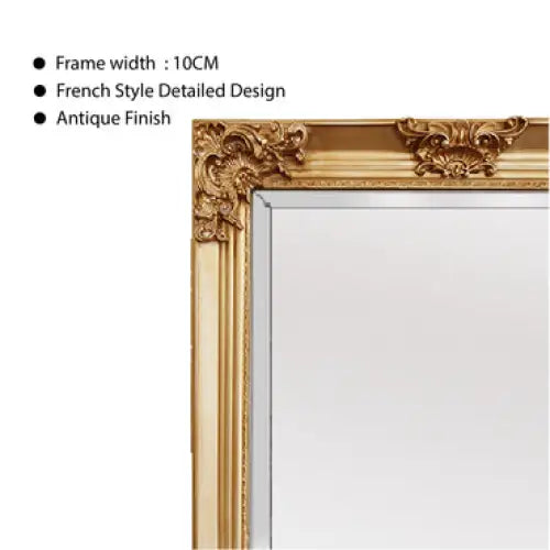 Deluxe French Provincial Ornate Mirror - Gold - X large 210cm x 110cm - Home & Garden > Decor