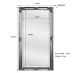 Deluxe French Provincial Ornate Mirror - Silver - X large 210cm x 110cm - Home & Garden > Decor