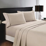 Deluxe Linen 1200TC Cotton Rich Sheet Set Linen King Single - Home & Garden > Bedding