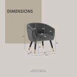Deniz Lounge Chair Tub Chair Accent Armchair - Grey - Furniture > Bar Stools & Chairs > Arm Chairs & Recliners