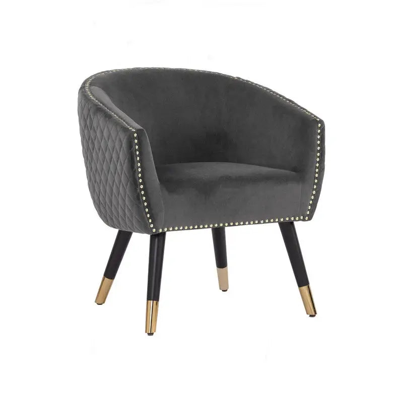 Deniz Lounge Chair Tub Chair Accent Armchair - Grey - Furniture > Bar Stools & Chairs > Arm Chairs & Recliners