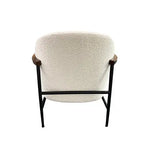 Denmark Arm Chair Polyester Fabric Upholstery Wooden Structure Solid Foam Black Metal Legs - Furniture > Dining