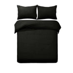 Designer Selection Denver Embossed Quilt Cover Set Black King - Home & Garden > Bedding