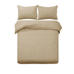 Designer Selection Denver Embossed Quilt Cover Set Latte King - Home & Garden > Bedding