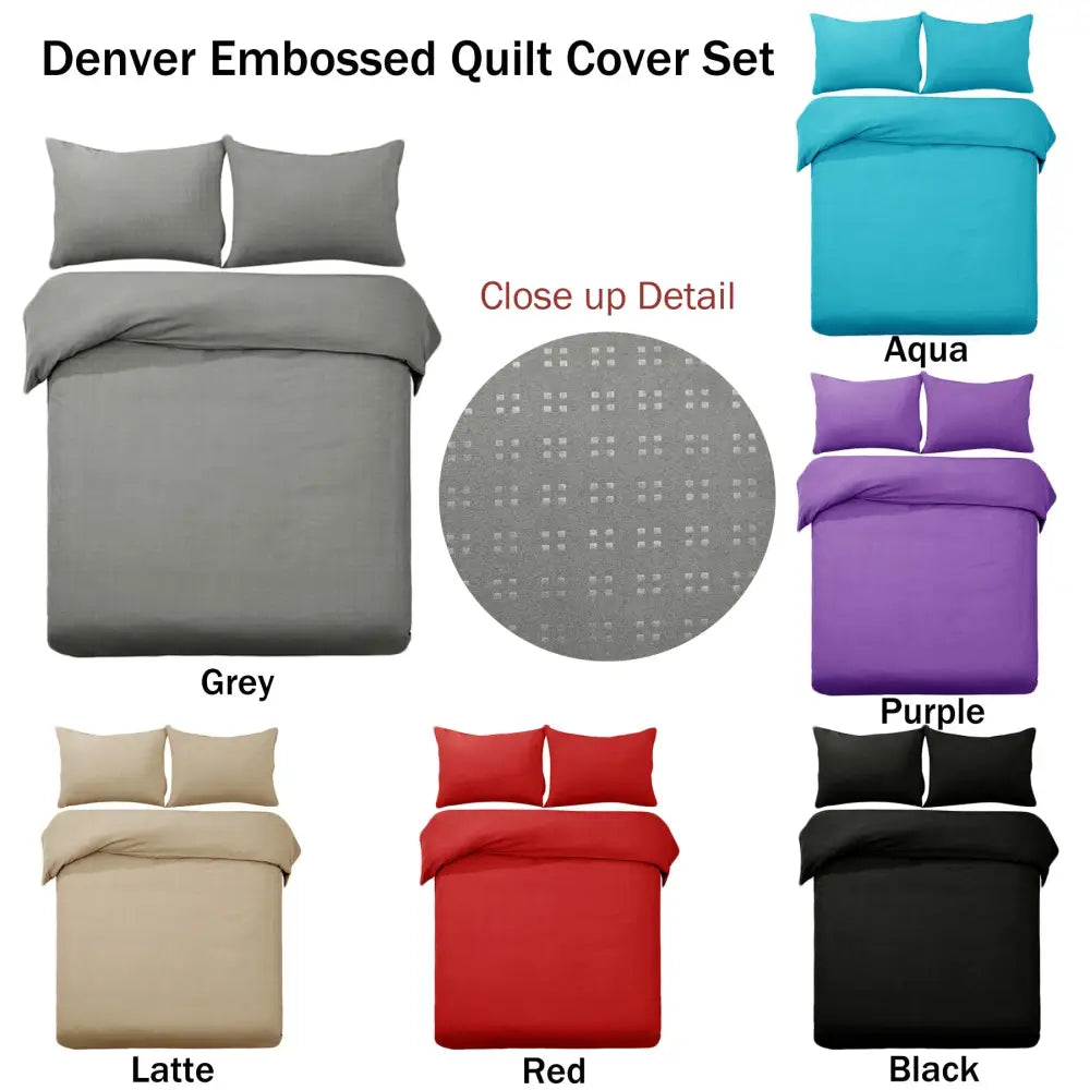 Designer Selection Denver Embossed Quilt Cover Set Latte King - Home & Garden > Bedding