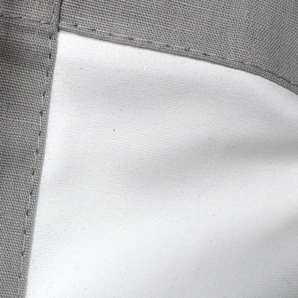 Designers Choice Pair of Linen Cotton Coated Eyelet Curtains Grey 140 x 213cm - Home & Garden > Curtains