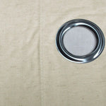 Designers Choice Pair of Linen Cotton Coated Eyelet Curtains Natural 140 x 213cm - Home & Garden > Curtains