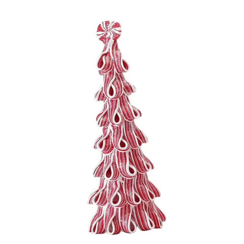 Desktop Miniature Christmas Tree with Candy Cane Top - Occasions > Christmas > Christmas Trees