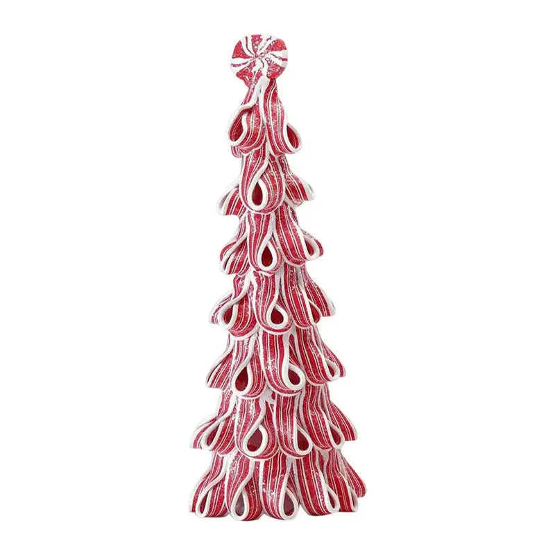 Desktop Miniature Christmas Tree with Candy Cane Top - Occasions > Christmas > Christmas Trees