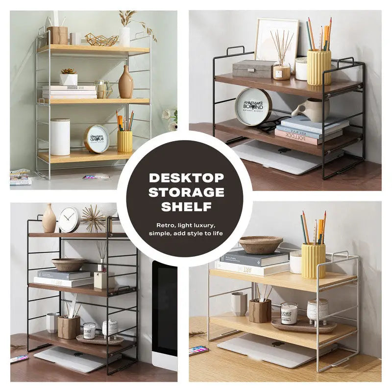 Desktop Storage Rack Bookshelf Office - Furniture > Office > Desks