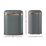 Devanti 38L Motion Sensor Bin Rubbish Automatic Grey - Home & Garden > Kitchen Bins
