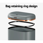 Devanti 38L Motion Sensor Bin Rubbish Automatic Grey - Home & Garden > Kitchen Bins