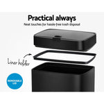 Devanti 45L Motion Sensor Bin Rubbish Automatic Black - Home & Garden > Kitchen Bins