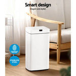 Devanti 45L Motion Sensor Bin Rubbish Automatic White - Home & Garden > Kitchen Bins
