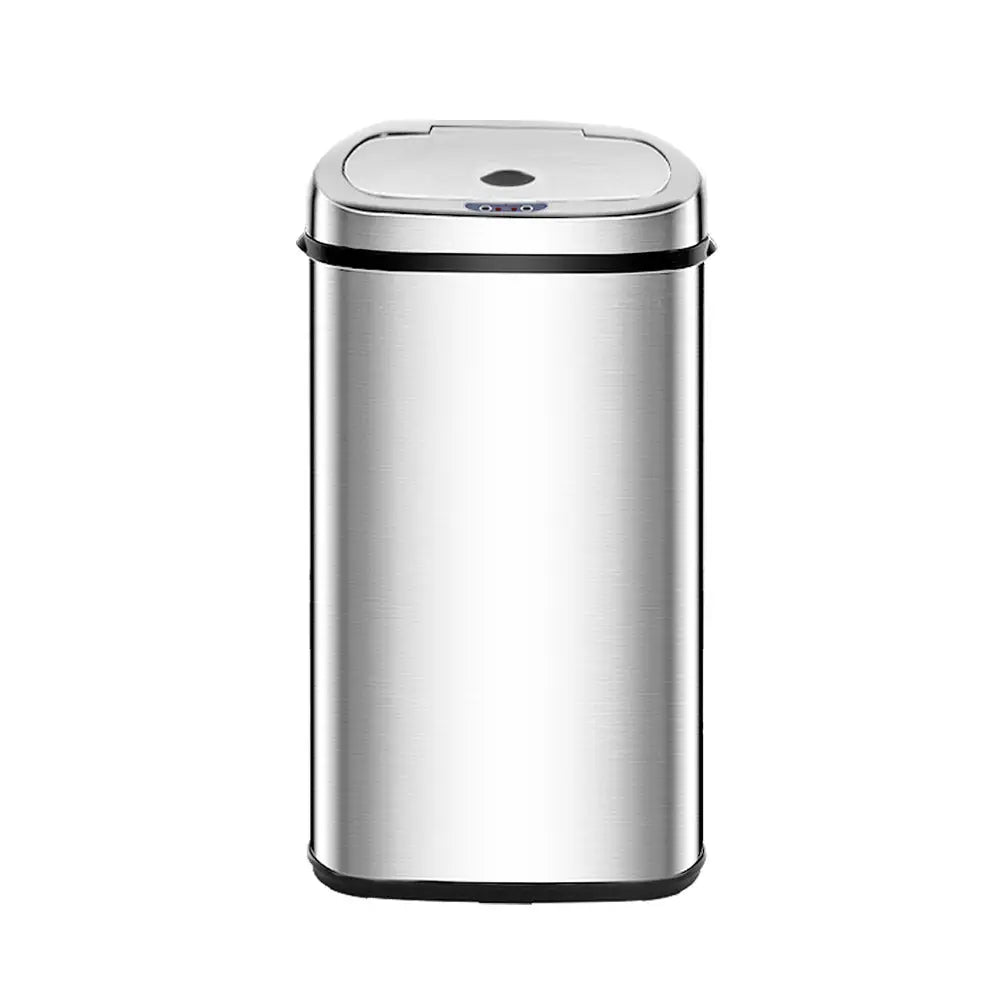 Devanti 50L Motion Sensor Bin Rubbish Automatic Silver - Home & Garden > Kitchen Bins