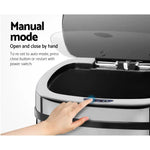 Devanti 50L Motion Sensor Bin Rubbish Automatic Silver - Home & Garden > Kitchen Bins