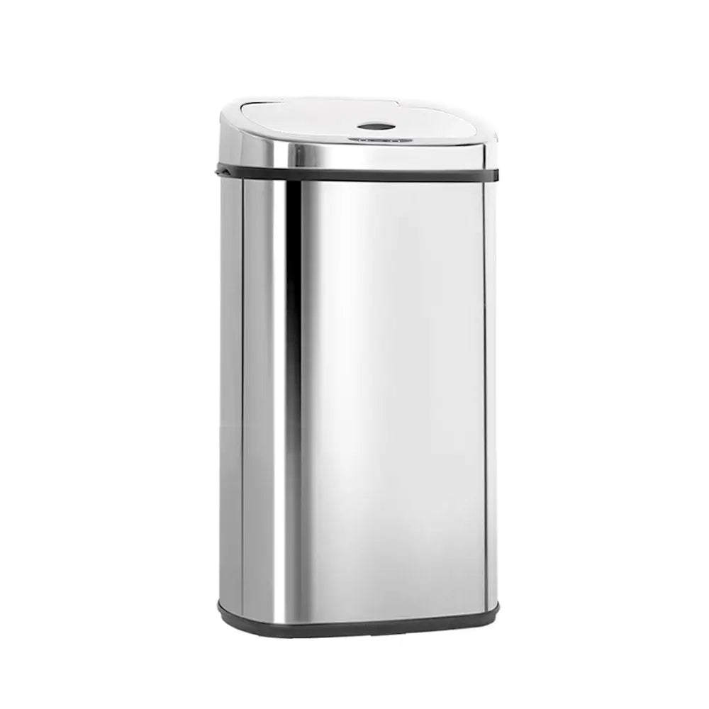 Devanti 50L Motion Sensor Bin Rubbish Automatic Silver - Home & Garden > Kitchen Bins