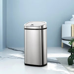 Devanti 50L Motion Sensor Bin Rubbish Automatic Silver - Home & Garden > Kitchen Bins