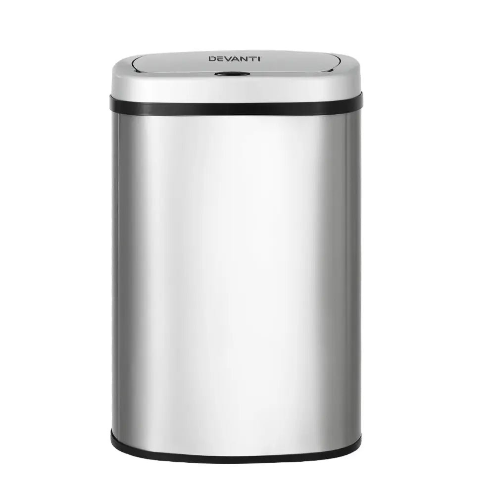 Devanti 50L Sensor Bin Motion Rubbish Automatic Silver - Appliances > Kitchen Appliances