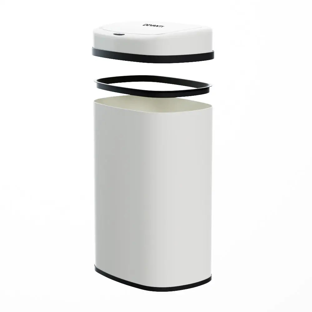 Devanti 50L Sensor Bin Motion Rubbish Automatic White - Appliances > Kitchen Appliances