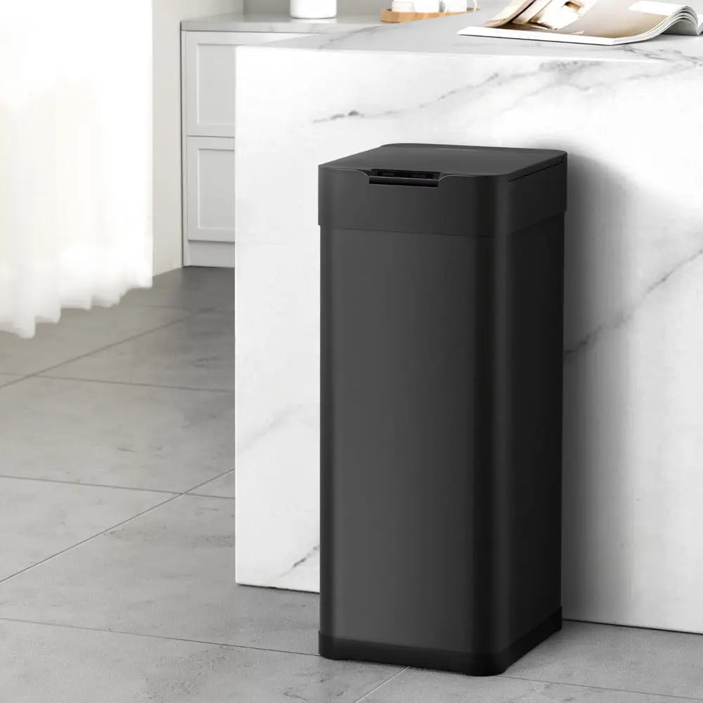 Devanti 50L Sensor Bin Motion Rubbish Bins Kitchen Automatic Trash Can Black - Home & Garden > Kitchen Bins > Automatic