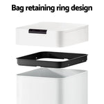 Devanti 50L Sensor Bin Motion Rubbish Bins Kitchen Automatic Trash Can White - Home & Garden > Kitchen Bins > Automatic