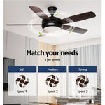 Devanti 52’’ Ceiling Fan AC Motor 5 Blades w/Light - Dark Wood - Appliances > Kitchen Appliances