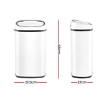 Devanti 58L Motion Sensor Bin Rubbish Automatic White - Home & Garden > Kitchen Bins
