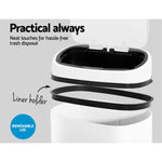 Devanti 58L Motion Sensor Bin Rubbish Automatic White - Home & Garden > Kitchen Bins