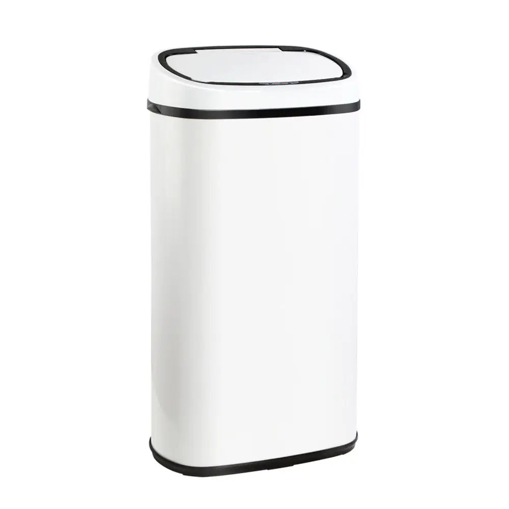 Devanti 58L Motion Sensor Bin Rubbish Automatic White - Home & Garden > Kitchen Bins