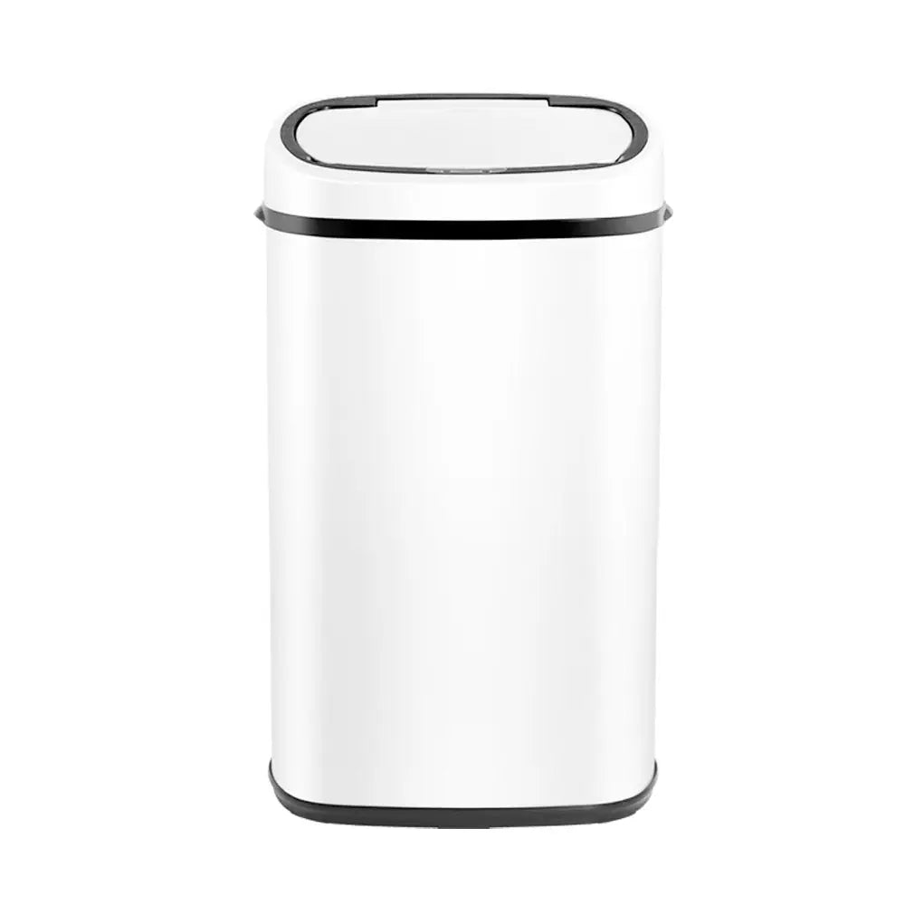 Devanti 58L Motion Sensor Bin Rubbish Automatic White - Home & Garden > Kitchen Bins
