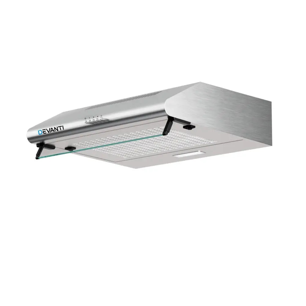 Devanti 600mm Range Hood 60cm Rangehood Kitchen Canopy LED Light Stainless Steel - Appliances > Kitchen Appliances