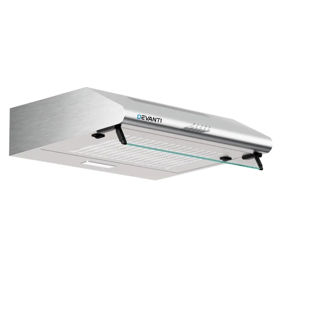 Devanti 600mm Range Hood 60cm Rangehood Kitchen Canopy LED Light Stainless Steel - Appliances > Kitchen Appliances