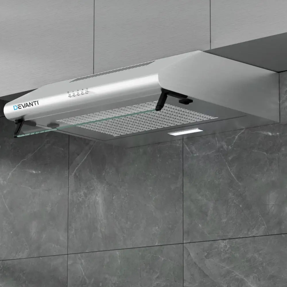 Devanti 600mm Range Hood 60cm Rangehood Kitchen Canopy LED Light Stainless Steel - Appliances > Kitchen Appliances