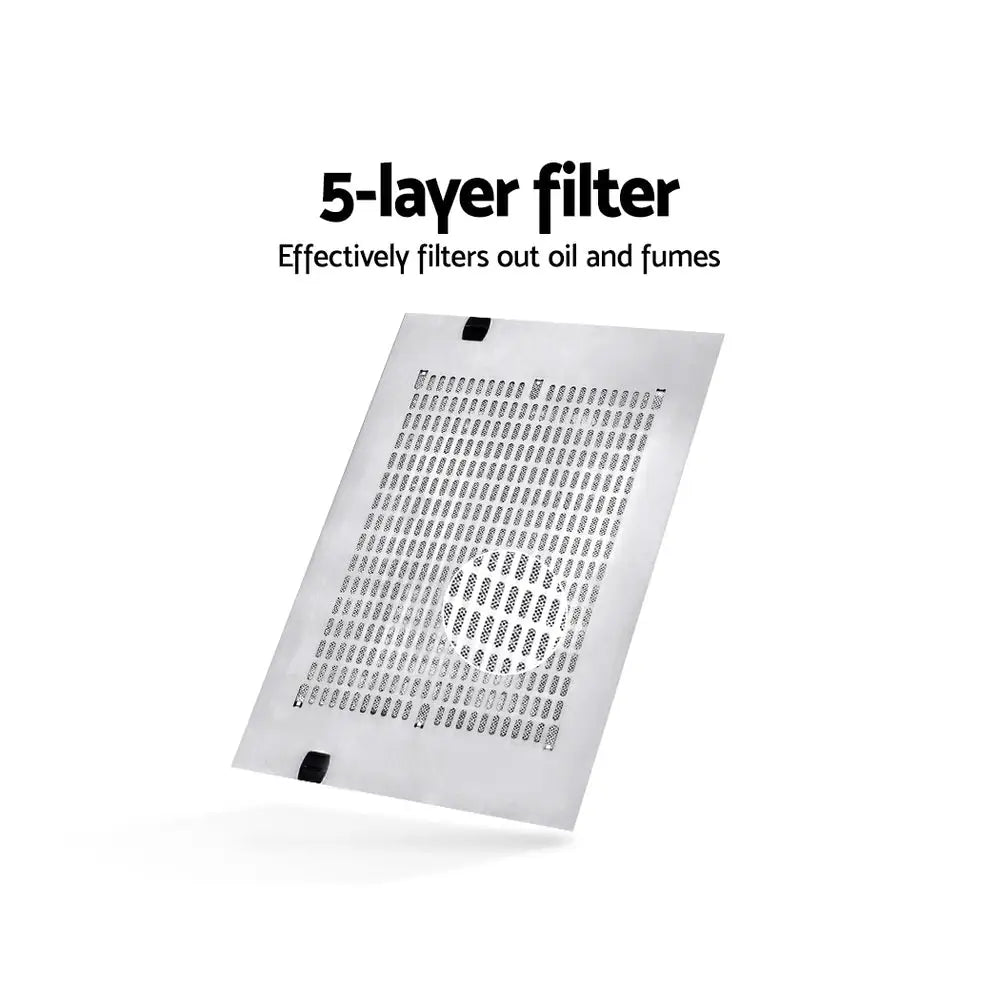 Devanti 600mm Range Hood 60cm Rangehood Kitchen Canopy LED Light Stainless Steel - Appliances > Kitchen Appliances