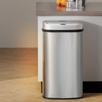Devanti 60L Sensor Bin Motion Rubbish Automatic Silver - Appliances > Kitchen Appliances
