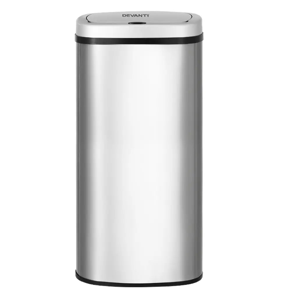 Devanti 60L Sensor Bin Motion Rubbish Automatic Silver - Appliances > Kitchen Appliances
