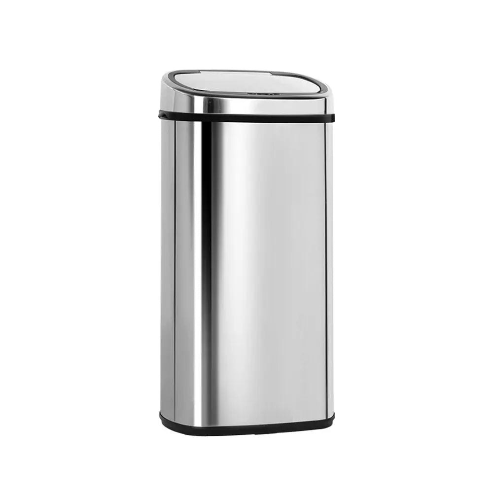 Devanti 68L Motion Sensor Bin Rubbish Automatic Silver - Home & Garden > Kitchen Bins