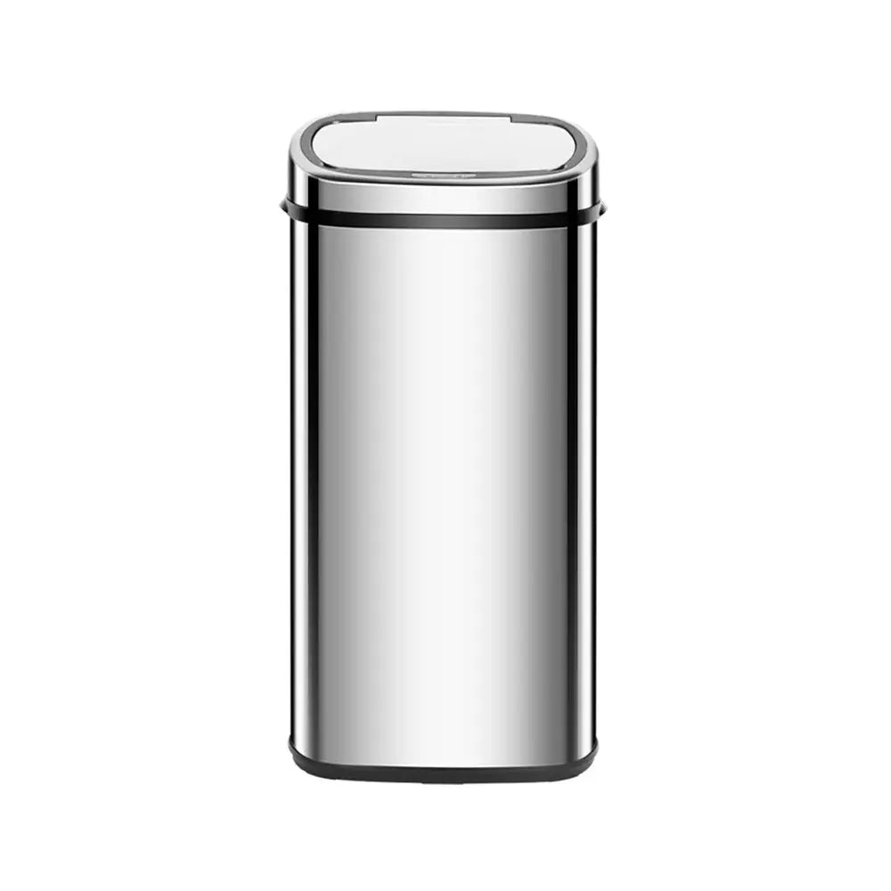 Devanti 68L Motion Sensor Bin Rubbish Automatic Silver - Home & Garden > Kitchen Bins