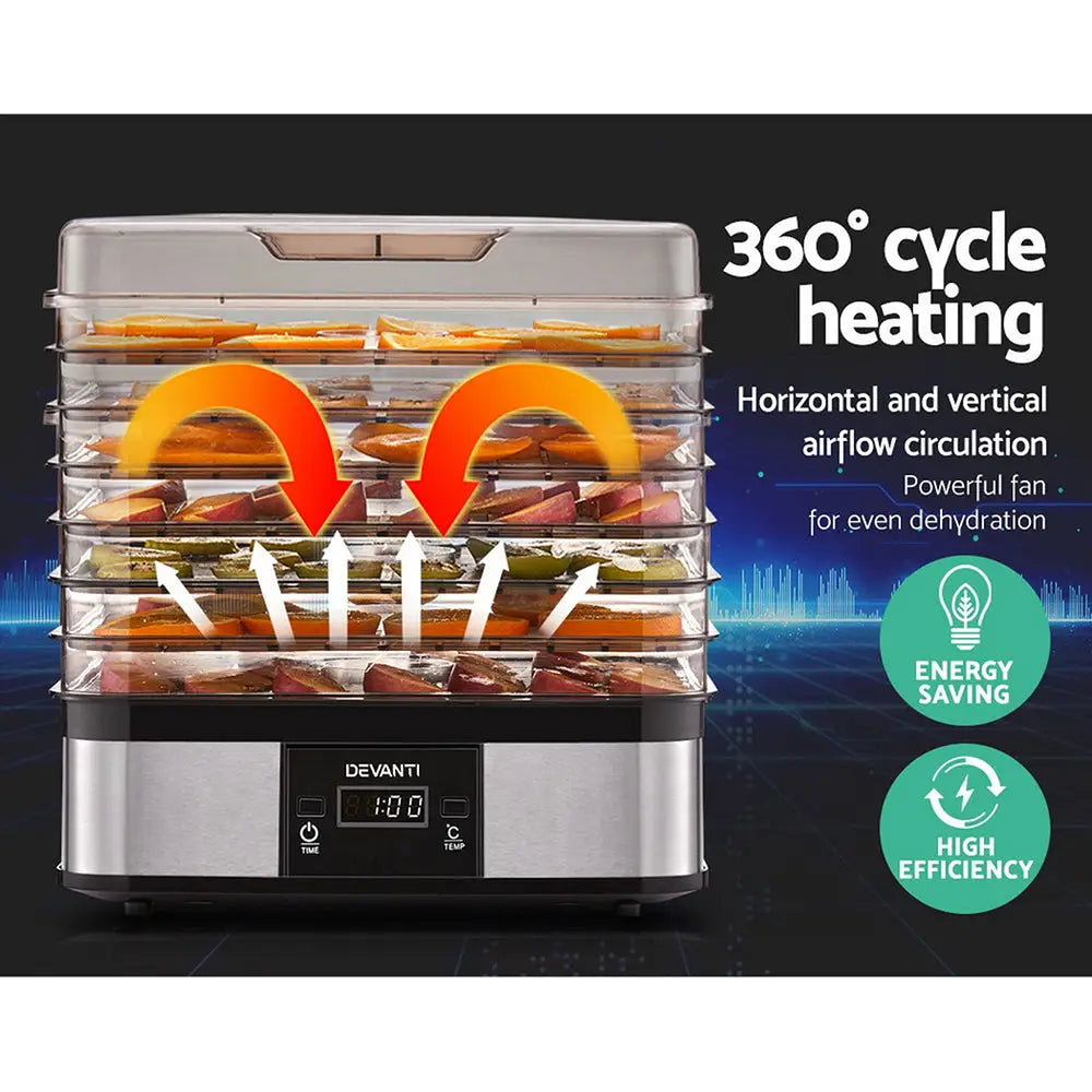 Devanti 7 Trays Food Dehydrator - Appliances > Kitchen Appliances