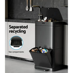 Devanti 70L Motion Sensor Bin Pedal Bins Automatic Black - Appliances > Appliances Others